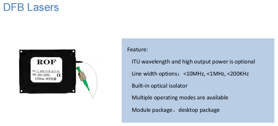 instelbare laser, laser, DFB-laser, verspreide terugvoerlaser